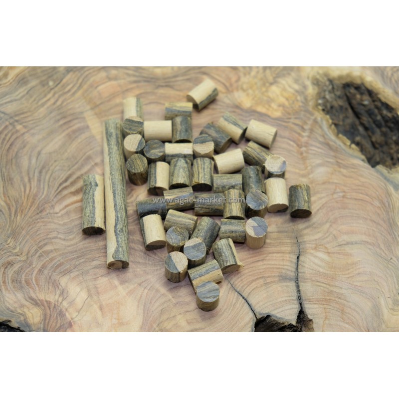 Bocote Ağacı Çift Renk Tesbihlik Yuvarlanmış Hazır Paket