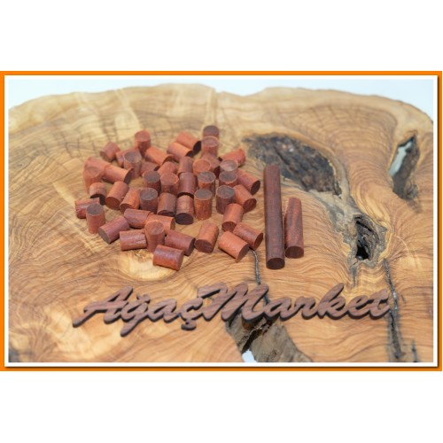 Kırmızı Abanoz Tesbihlik Yuvarlanmış Hazır Paket