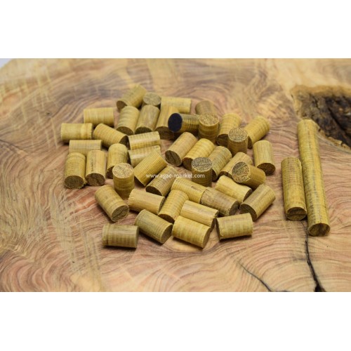 İroko Ağacı Koyu Desenli Tesbihlik Yuvarlanmış Hazır Paket