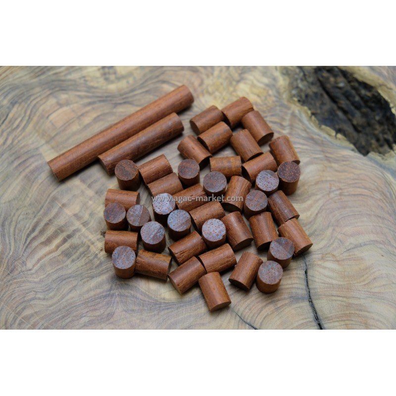 Kan (Paduk) Ağacı Tesbihlik Yuvarlanmış Hazır Paket