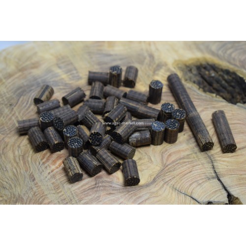 Vahşi Palmiye Ağacı-Siyah Tesbihlik Yuvarlanmış Hazır Paket