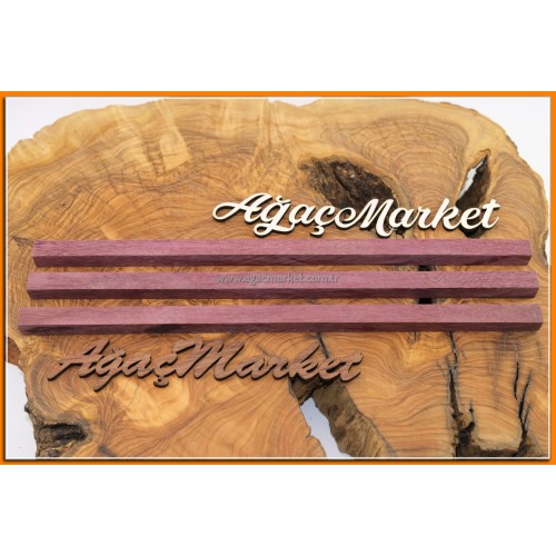 Mor Gül Ağacı Tesbihlik Çıta 3 Adet