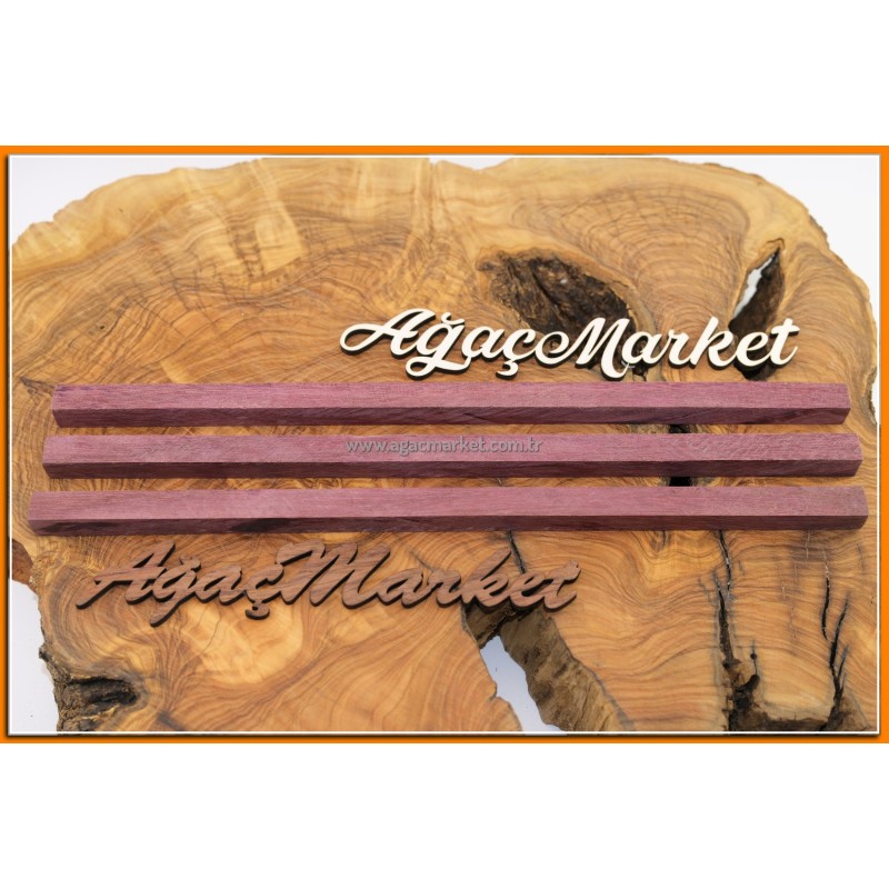 Mor Gül Ağacı Tesbihlik Çıta 3 Adet